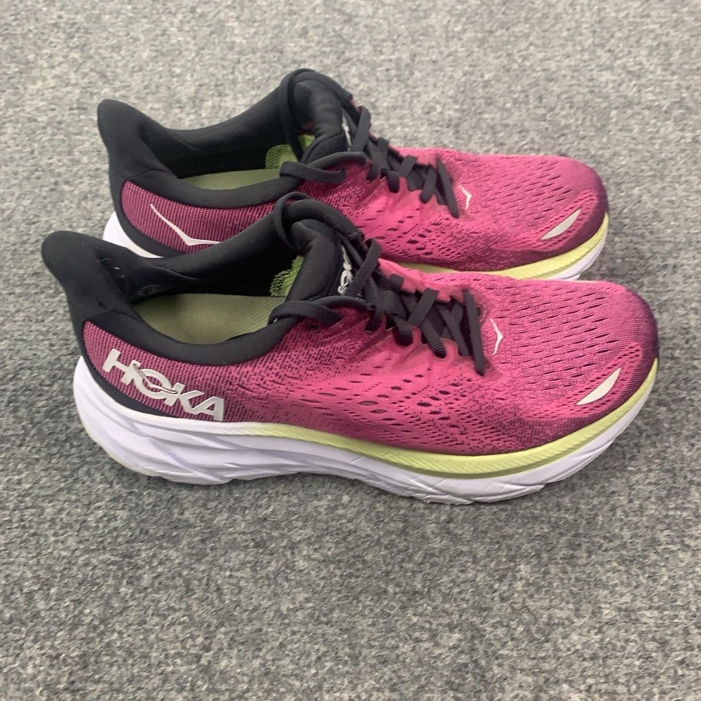 Hoka One One Clifton 8 Shoes Womens Size 8.5 Pink Running Sneakers Cushioned